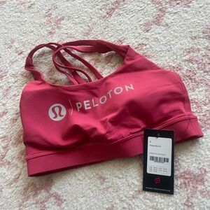NWT Pink Lululemon X Peloton Energy Sports Bra in size 4